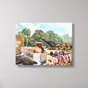Garden Party Brunch Canvas Print