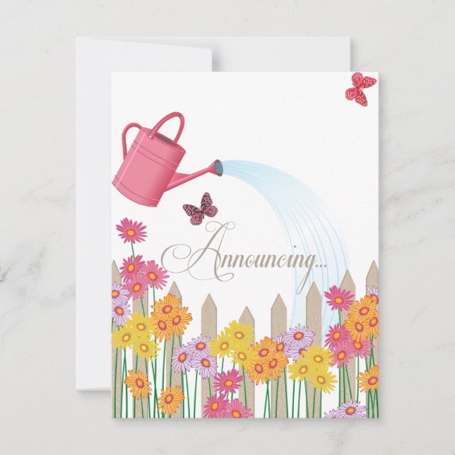 Garden Party Collection Engagement Announcement (Front)