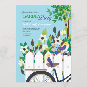 Garden Party Engagement Invitation