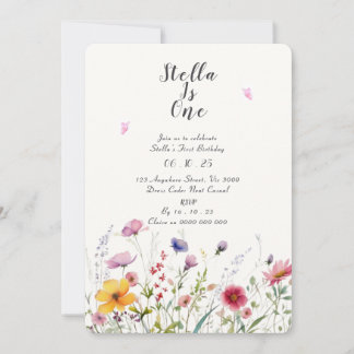 GARDEN PARTY FIRST BIRTHDAY INVITATION