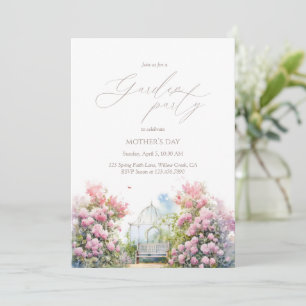 Garden Party Floral Gazebo Elegant Mother’s Day Invitation