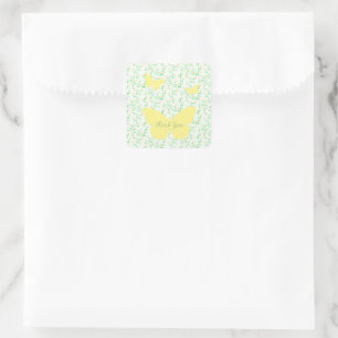 Garden Party Gender Neutral Baby Shower Square Sticker
