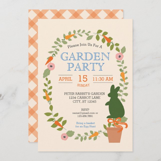 Garden Party Invitation (Front/Back)