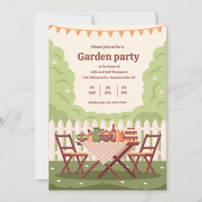 Garden Party Invitation (Front)