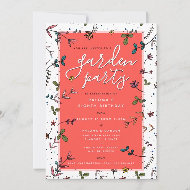 Garden Party Invitation (Front)