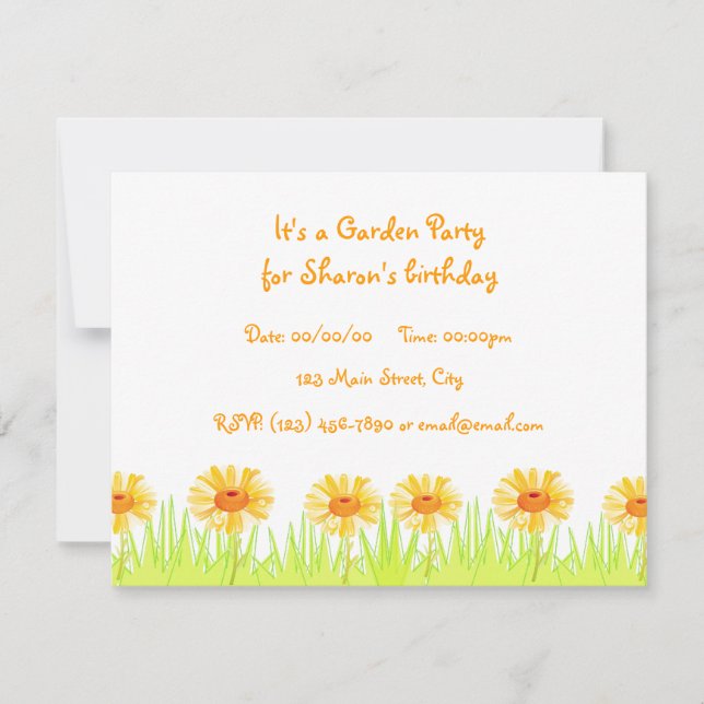 Garden Party Invitation (Front)
