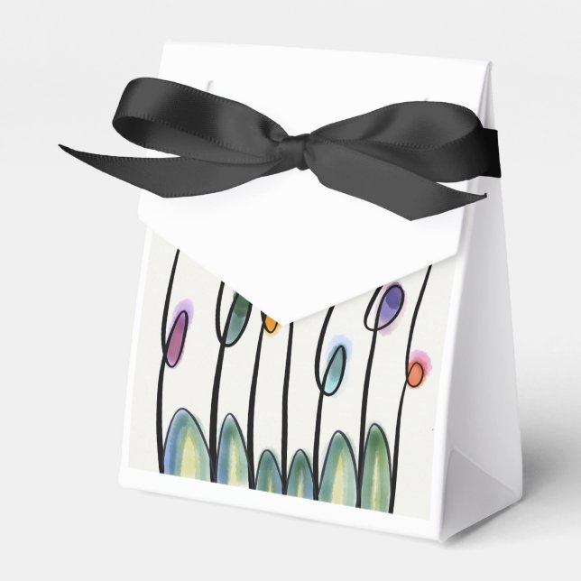 Garden party or garden wedding favour box (Front Side)