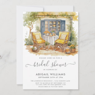 Garden Party Picnic Orange Citrus Bridal Shower Invitation