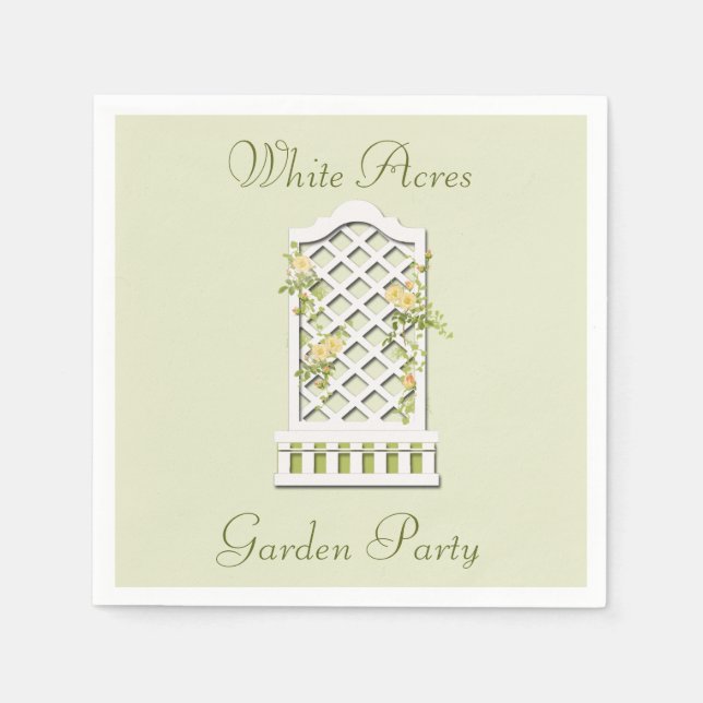 Garden Party Summer Soiree Paper Napkins (Front)