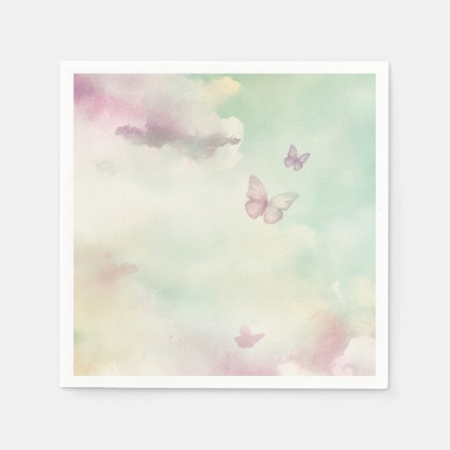 Garden Party Watercolor Paper Napkins (Front)