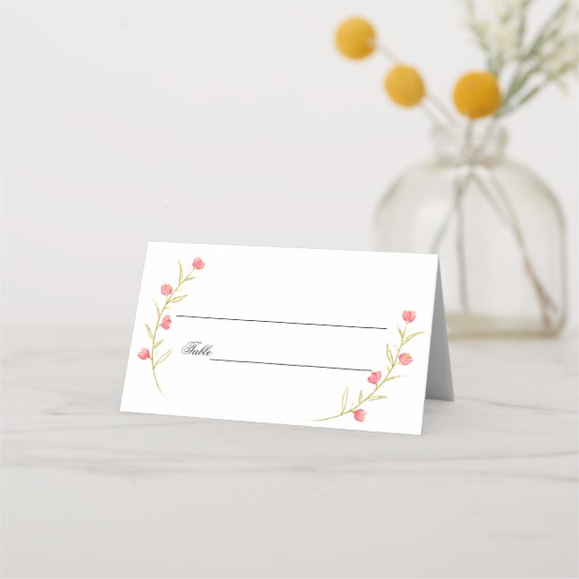 Garden Party Wedding Place Card (Front)