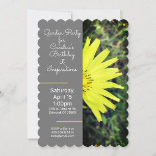 Garden Party Yellow Flower Invitation