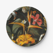 Garden PartyRoller coaster Paper Plate