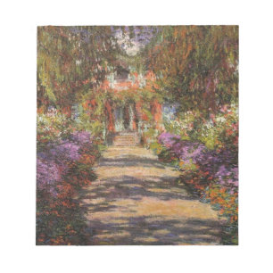 Garden Path At Giverny 1902 By Claude Monet Notepad