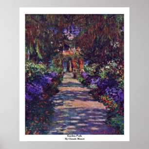 Garden Path By Claude Monet Poster