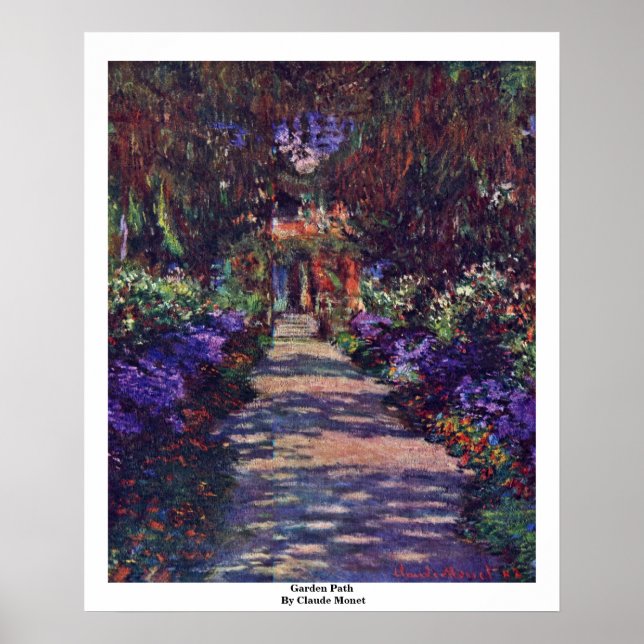 Garden Path By Claude Monet Poster (Front)