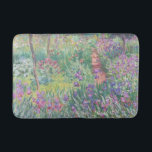 Garden Path by Monet French Impressionist Art Bath Mat<br><div class="desc">Garden Path features a natural walkway that passes through a patch of purple irises, various other pretty flowers and small olive trees. Overall the elegant vintage art on this memory foam bath mat is soft with almost pastel colours and will compliment your bathroom décor. Claude Monet was born in Paris,...</div>