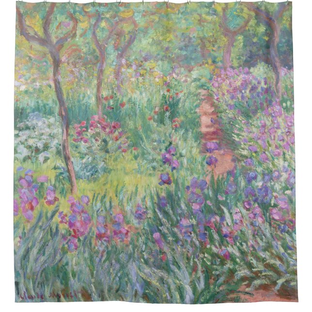 Garden Path by Monet French Impressionist Art Shower Curtain (Front)