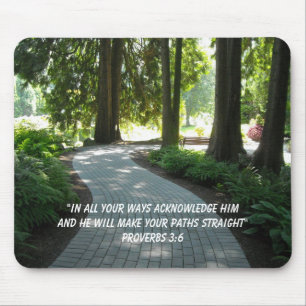 Garden Path Inspirational Scripture Verse Mouse Mat