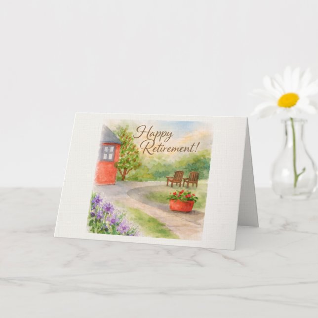 Garden Path Retirement Card | Luxe Design (Small Plant)