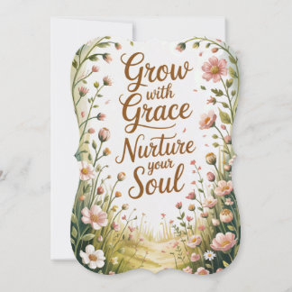 Garden Path Scene Grow With Grace Quote Card