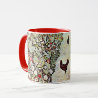 Garden Path w Chickens, Gustav Klimt, Art Nouveau Mug