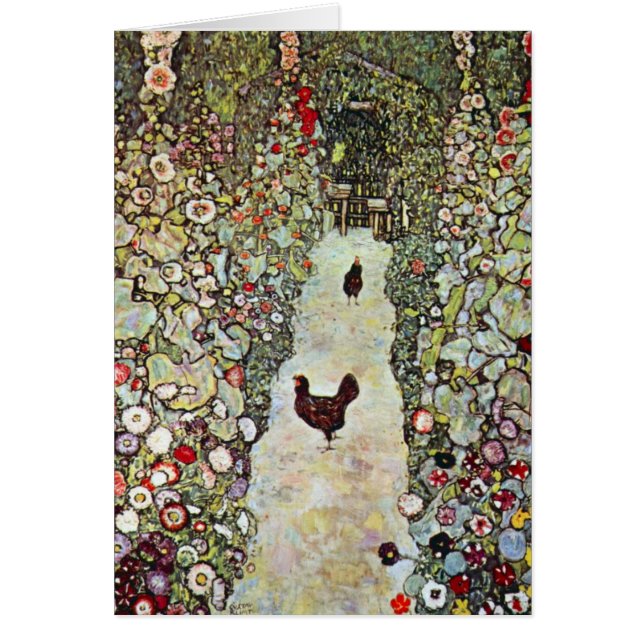 Garden Path with Chickens by Gustav Klimt (Front)