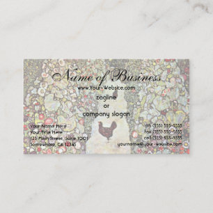 Garden Path with Chickens by Gustav Klimt Business Card