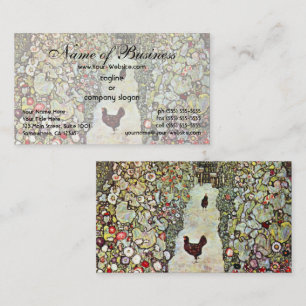Garden Path with Chickens by Gustav Klimt Business Card