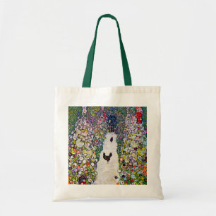 Garden Path with Chickens, Gustav Klimt Tote Bag