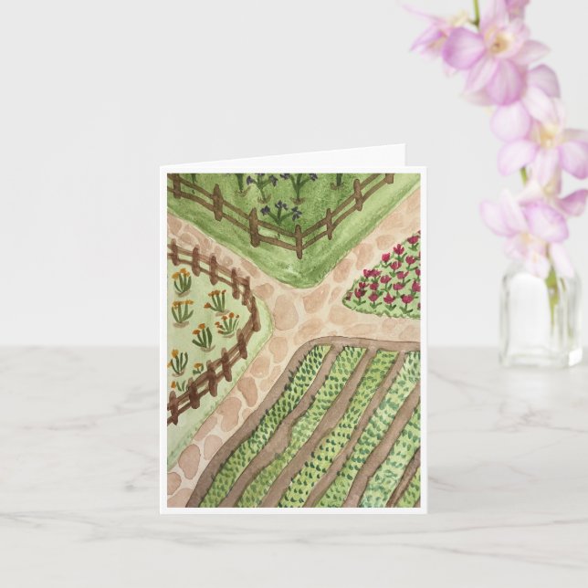 Garden Paths Greeting Card (Orchid)