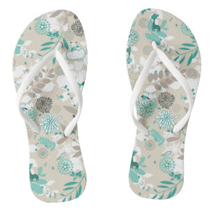 Garden Pattern Flip Flops