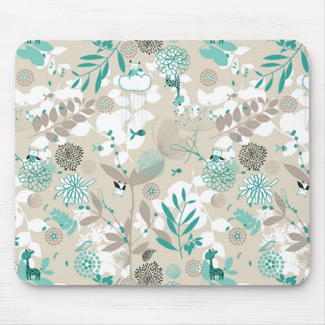 Garden Pattern Mouse Mat (Front)
