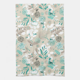 Garden Pattern Tea Towel