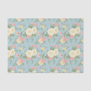 Garden Peony Floral Pattern Tissue Paper