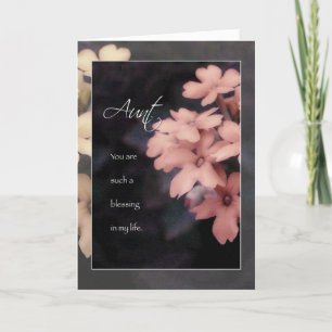 Garden Phlox Flower Birthday Card for Aunt