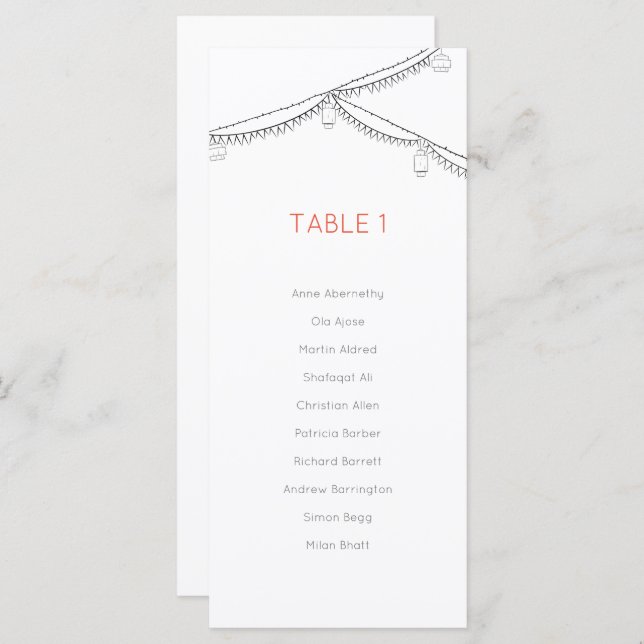 Garden Picnic Minimalist Black and White Table  (Front/Back)