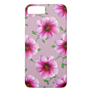 Garden Pink Dahlia Flower on any Colour iPhone 8 Plus/7 Plus Case