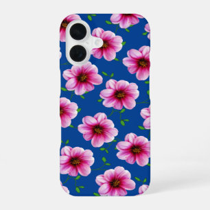 Garden Pink Dahlia Flower on any Colour iPhone 16 Case