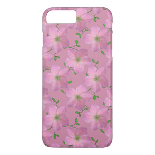 Garden Pink Geranium Flower on any Colour iPhone 8 Plus/7 Plus Case