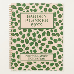 Garden Planning Boho Nature Rustic Green Tan Planner