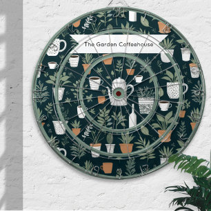 Garden Plants and Coffee Personalized Dartboard