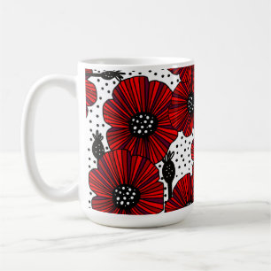 Garden Poppies and Seed Heads Mug