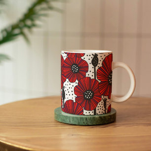 Garden Poppies and Seed Heads Speciality Mug