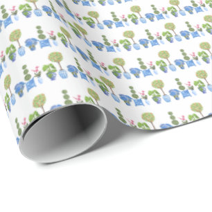 Garden Pots (on White) Wrapping Paper