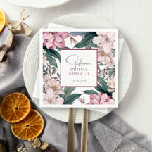 Garden Purple Floral Watercolor Bridal Shower