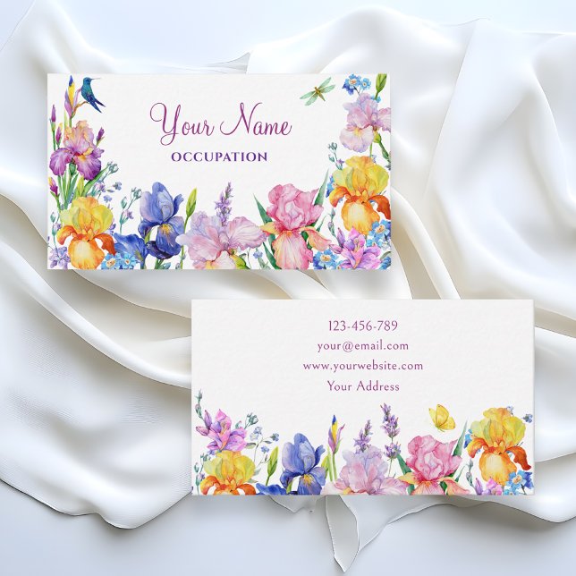 Garden Purple Flower bloom Business Card (Creator Uploaded)