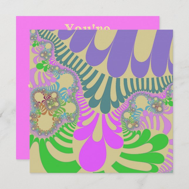 Garden Rainbow Mod Invitation (Front/Back)