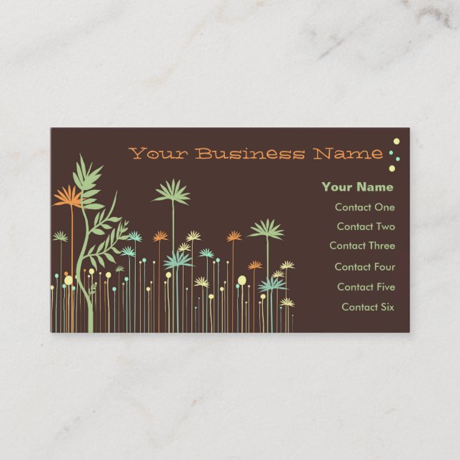 Garden Reminisce Business Cards (Front)