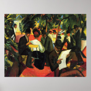 Garden Restaurant, by August Macke Poster